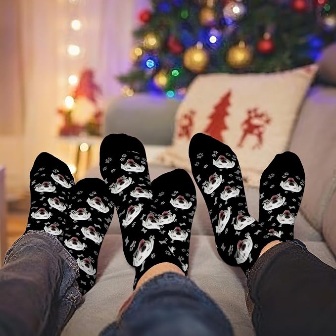 D-Story Custom Face Socks, Personalized Photo Picture on Socks, Unisex Athletic - Image 2