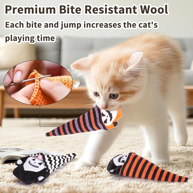 Retro Shaw Catnip Toys Gnome, Fun Cat Toys - Image 5