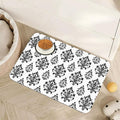 Vintage Damask Flower Dog Cat Food Mat, Non-Slip Dog Bowl Mats Floor Protector by Unknown