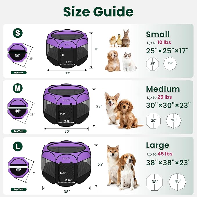 Love's cabin Pet Puppy Dog Playpen, Medium Dog Tent Crates Cage Indoor/Outdoor - Image 2