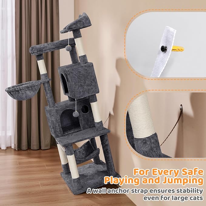 Yaheetech 64.5in Extra Large Cat Tree - Image 9