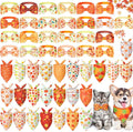 Sanwuta 50 Pcs Thanksgiving Fall Dog Bandanas Bulk and Collar Bow Ties Set 25 by Sanwuta