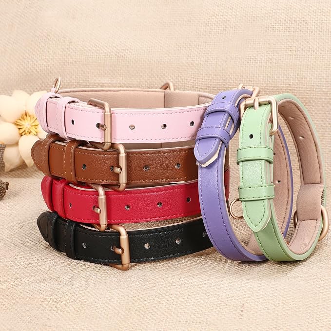 WHIPPY Leather Dog Collar for Small Medium Large Dog Adjustable Soft Breathable - Image 4