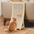 PETKARAY Curved Cat Scratcher, Sisal Kitty Scratching Ramp, L Shape Scratch Pad by PETKARAY