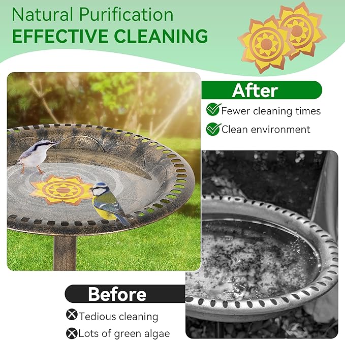 Saillong 4 Pack Bird Bath Copper Disk, Reinforced 99.99% Pure Copper Bird Bath - Image 3