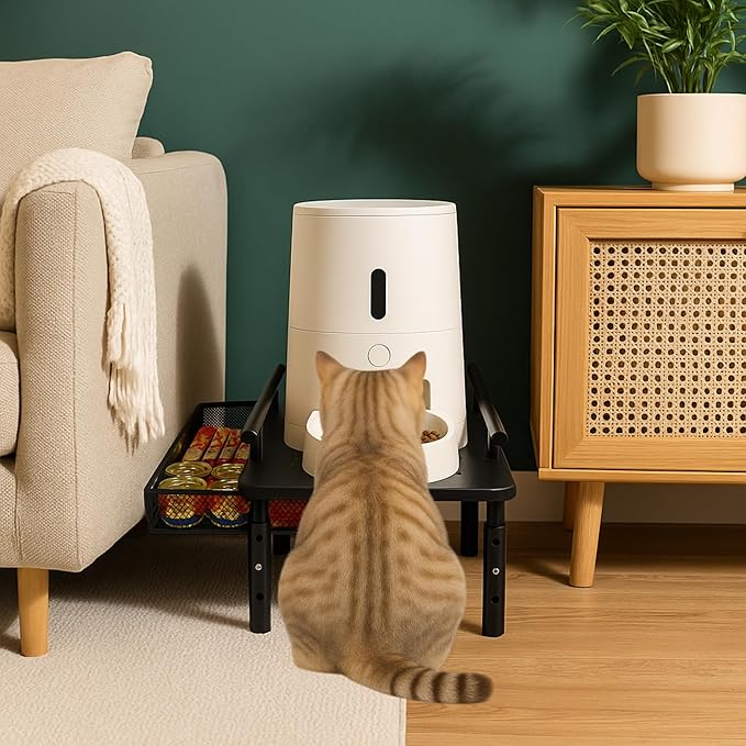 Raised Pet Feeder Stand for Cats & Dogs – Adjustable Height Holder for - Image 3