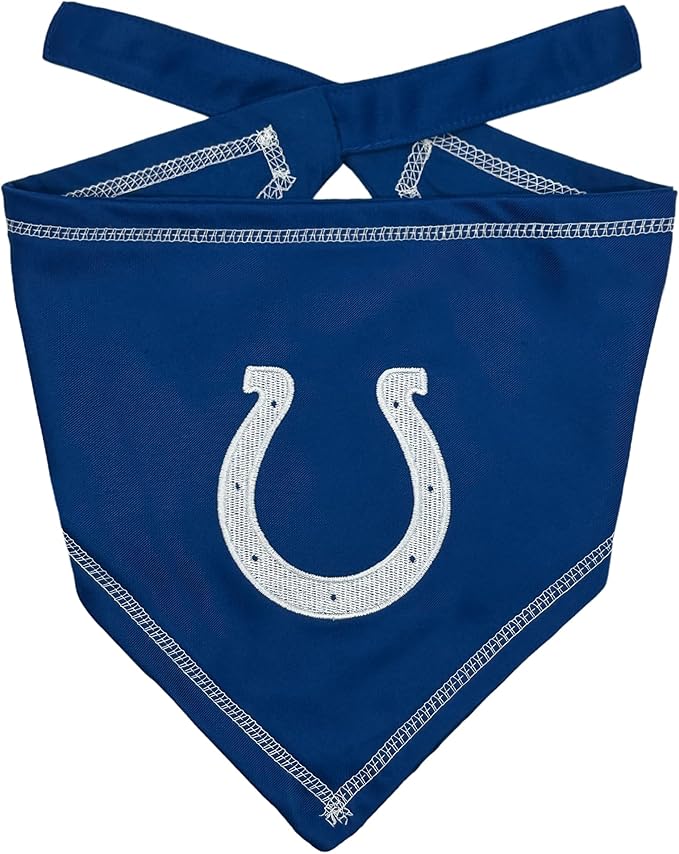 Pets First NFL Indianapolis Colts TIE Bandana, Small/Medium. Dog Bandana Scarf by PETSFIRST