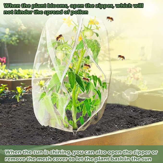 3Pcs Plant Covers from Insects, 3Size Bird Netting Barrier - Image 6