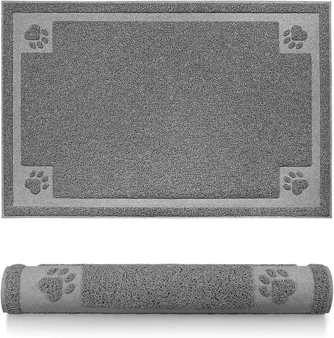Pet Feeding Mat for Large Dogs and Cats 35" x 25" Flexible and Waterproof Dog by STELLAIRE+CHERN