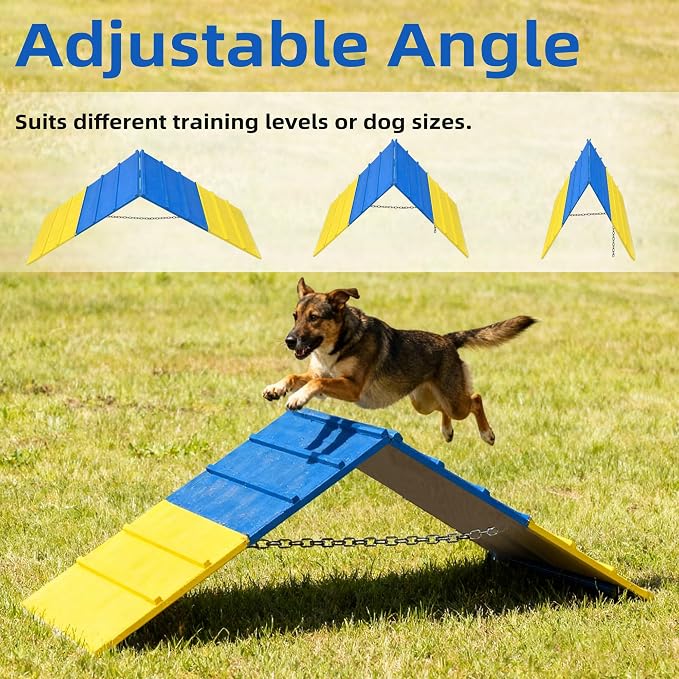 Dog Agility A Frame for Large Dogs, 84” x 24” Dog Agility Course Backyard Set - Image 2