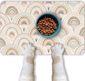 Dog Food Mat for Pet Cat Food Mat, Boho Absorbent Quick Dry Dog Bowl Mats for by BACDOILQ
