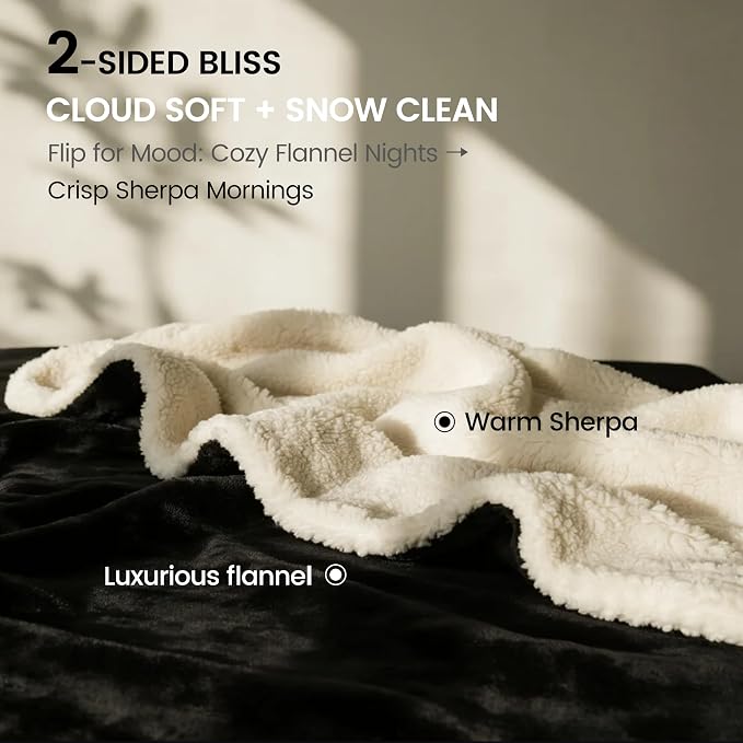 gogobunny Waterproof Bed Blanket, Reversible Sherpa Fleece Throw Blanket - Image 3