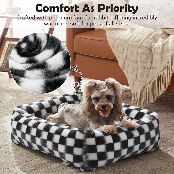 JOEJOY Small Dog Bed for Small Dogs, Rectangle Washable Orthopedic Corduroy - Image 2