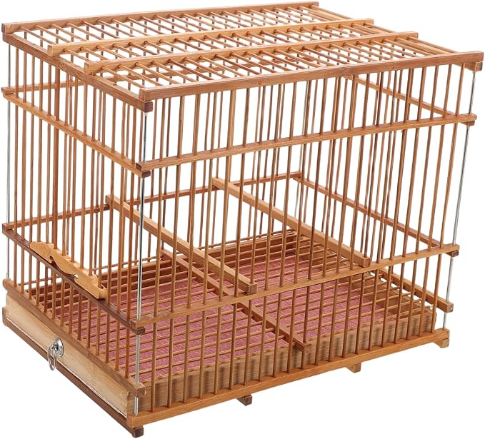 Lightweight Bird Cage Portable Woven Bird Carrier by FONDOTIN