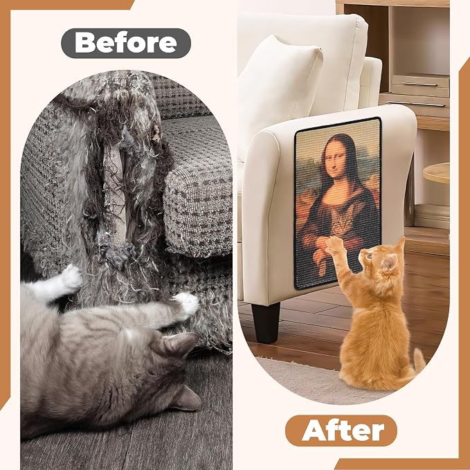 Sisal Cat Scratcher Mat, Cat Wall Scratcher - Image 5