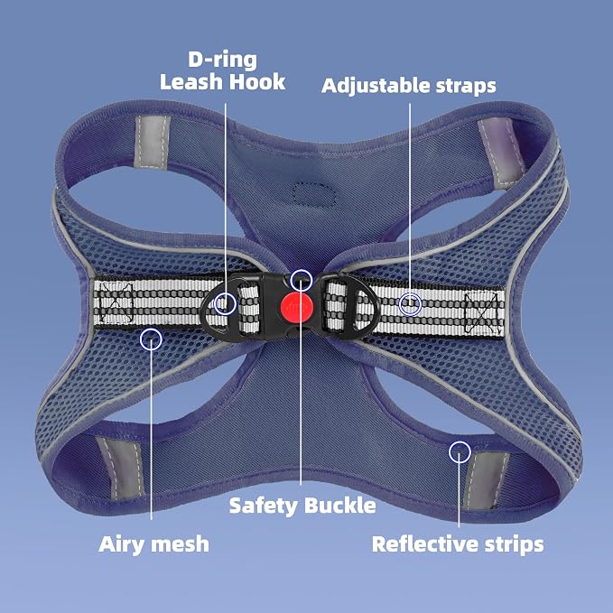 ROYPET Step-in Air Dog Harness, All Weather Mesh Step in Vest Harness - Image 2