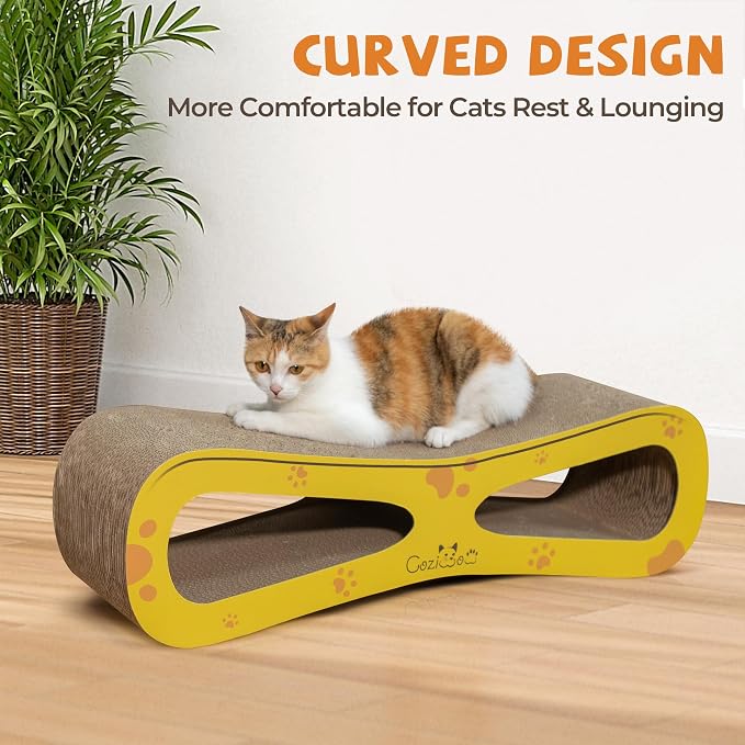 COZIWOW Infinity Cat Scratcher Lounge Bed, Cardboard Cat Scratching Pad Board - Image 3