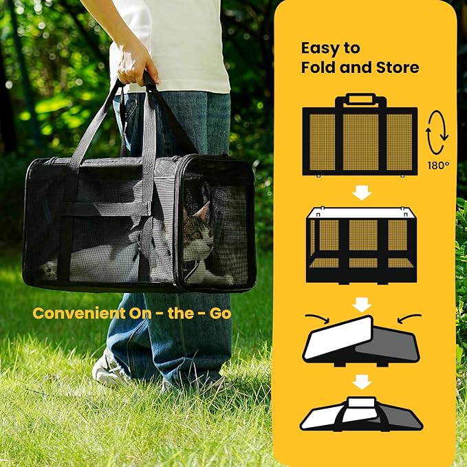 Cat Carrier Bag, Soft-Sided Pet Carriers - Image 7