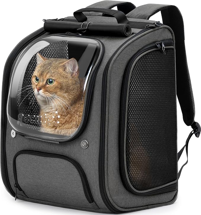 Pecute Cat Backpack Carrier, Large Space Cat Bubble Backpack, Breathable Cat by pecute