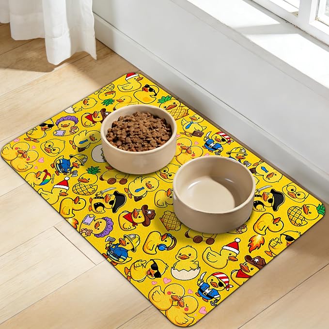 Dog Food Mat for Bowls, Absorbent Quick Dry Dog Cat Mats for Food and Water - Image 9