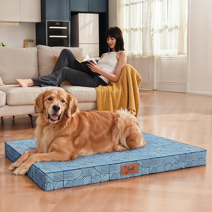 Outdoor Orthopedic Dog Bed for Extra Large Dogs, XL Waterproof Flat Pet Bed - Image 4