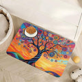 Abstract Tree Flowers Dog Food Mat by Unknown