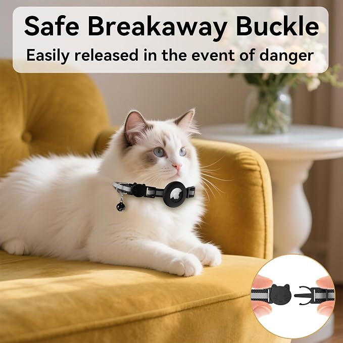 Vanjua 2 Pack Airtag Cat Collar Breakaway - Image 7
