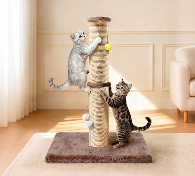 5-Inch Thick Sisal Cat Scratching Post, Durable Cat Scratcher - Image 7