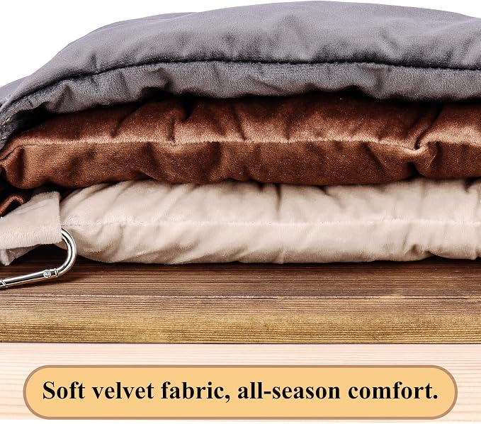 JSPYFITS Wooden Cat Wall Hammock, 18.9 x 12.6 Inch Double Layer Cat Furniture - Image 2
