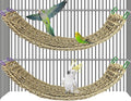 2Pcs Bird Seagrass Mat 30 × 7" Natural Grass Woven Net Hammock by Hamiledyi