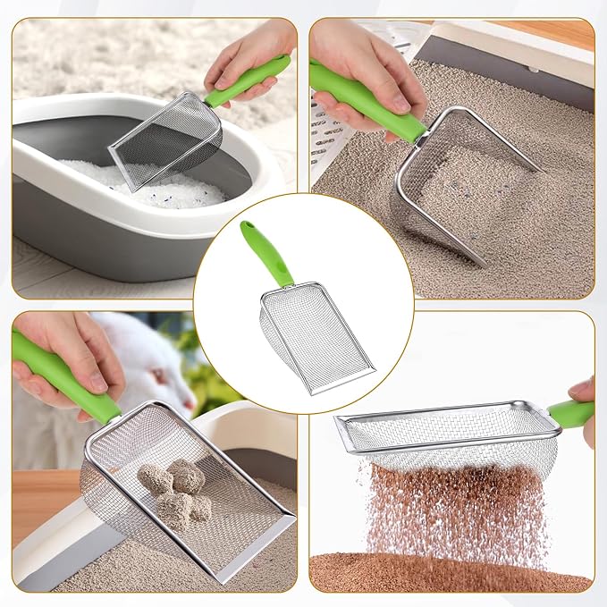 Stainless Steel Mesh Litter Shovel, Fine Mesh Metal Reptile Litter Cleaner - Image 7