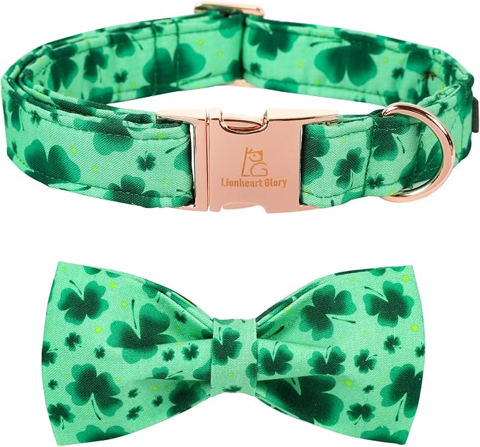 Lionheart glory Clover Dog Collar, Adjustable Dog Collar by LionheartGlory