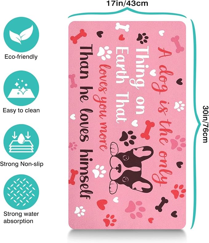 Pet Feeding Mat for Floors Waterproof Dog Mat for Food and Water Absorbent - Image 4