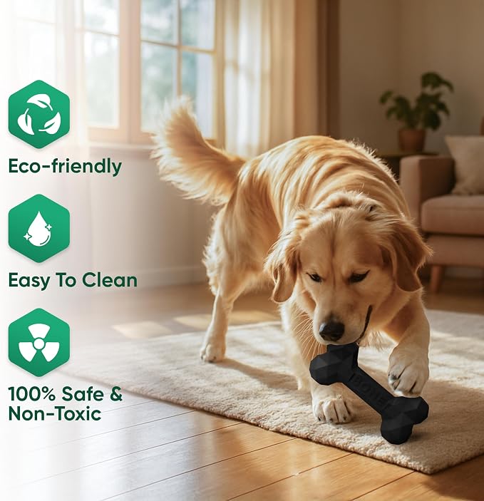 Natural Rubber Dog Chew Bone – Treat-Dispensing, Tough & Indestructible Chew - Image 6