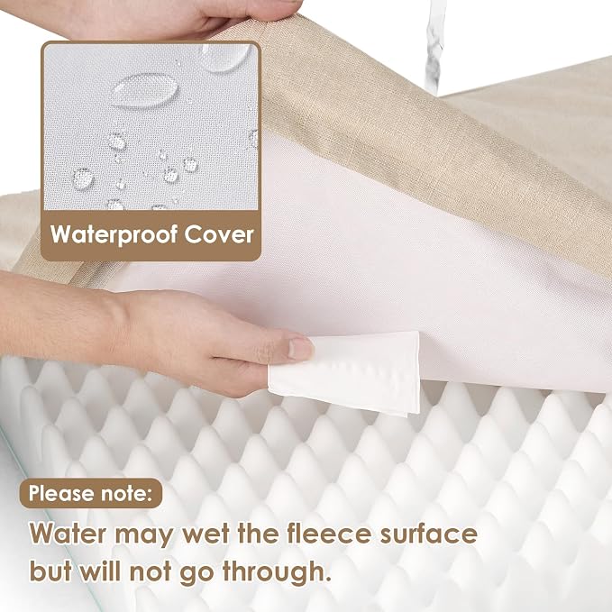 EHEYCIGA Waterproof Dog Bed Orthopedic 35"x23", Memory Foam Pet Bed - Image 2