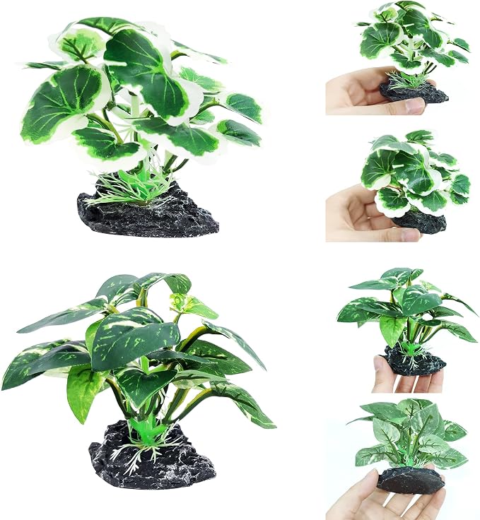 8PCS Betta Fish Tank Decorations Aquarium Decorations Artificial Plastic Plants - Image 7