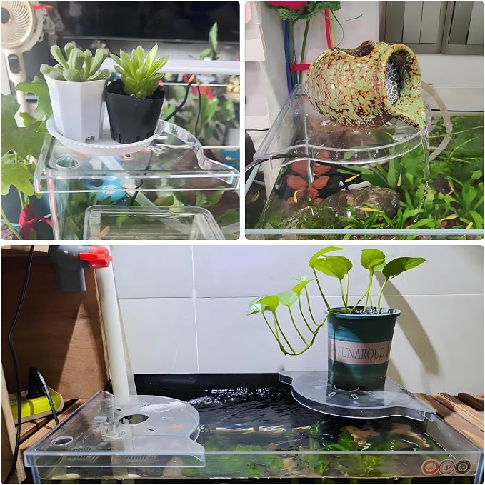 Aquarium Plant Holder for Rimless Fish Tank – 2 Pcs Corner Shelf for Fish Tank - Image 9