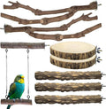 8pcs Natural Bird Perches for Cage, 5.9“ Small Wood Bird Perch for by CAMATET