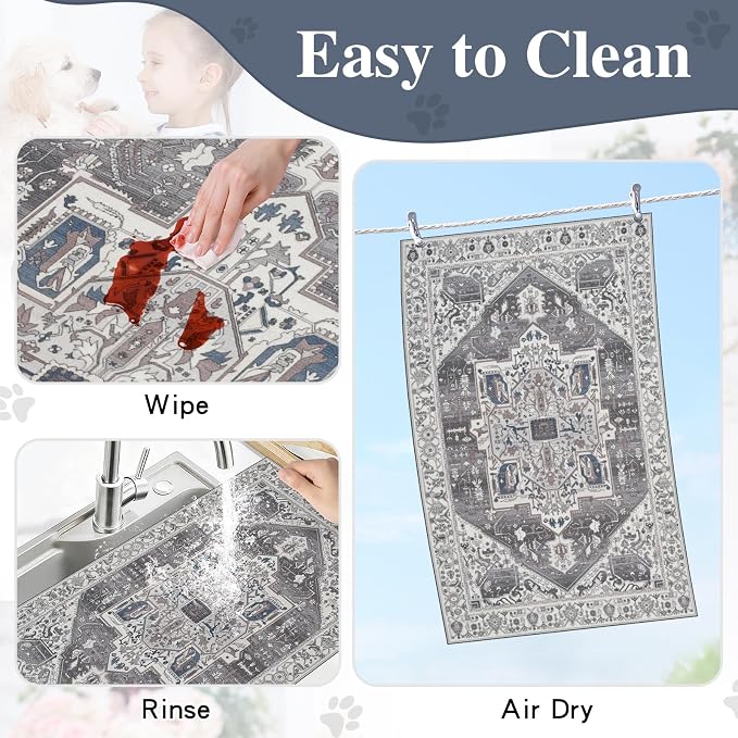 famibay Dog Food Mat, Absorbent Cat Dog Mats - Image 5
