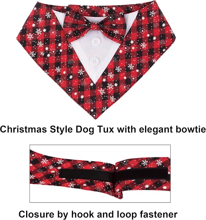 ADOGGYGO Christmas Dog Tuxedo Bandana - Image 5