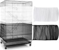 Shappy 2 Pieces Adjustable Bird Cage Seed Catcher Birdcage Cover Nylon Mesh by Shappy