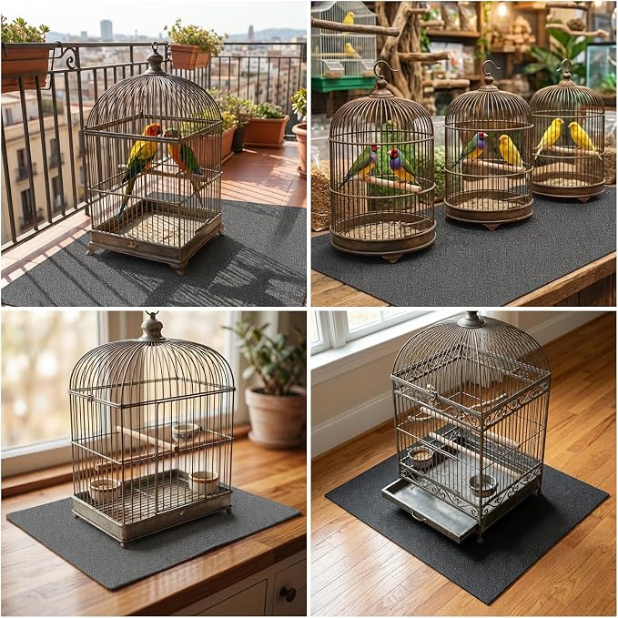 Under Pet Cage Mat for Bird Cages, Dog Kennels, Reptile Aquariums, Dog Kennels - Image 4