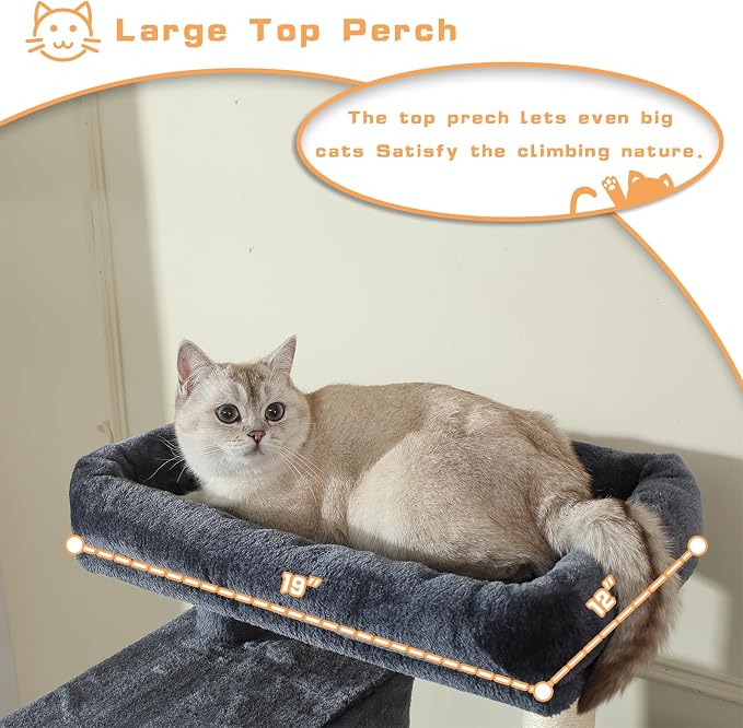70-Inch Cat Tree, Large Cat Tree Tower - Image 5