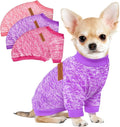 3 Pack Dog Sweaters for Small Dogs Girl Boy Winter Fleece Clothes Warm Soft Dog by BAOBICUTE