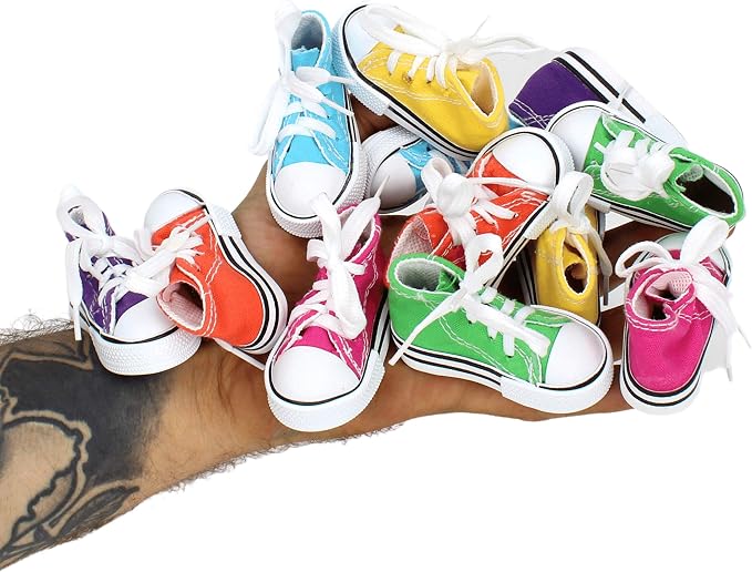 Bonka Bird Toys Pk12 Mini Sneakers 3" Long by 1.50" High by 1.25" Wide Parrot - Image 3