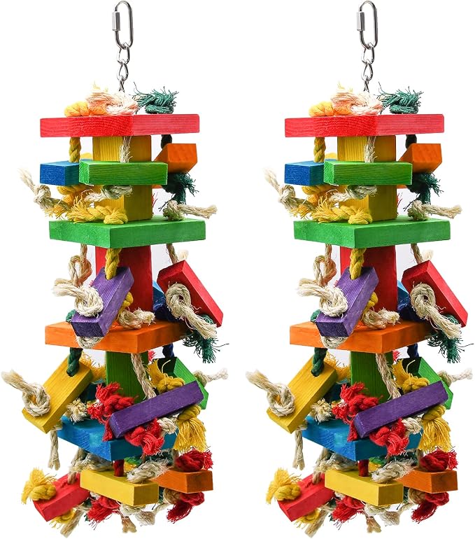 RUBY.Q 2 Pack Large Parrot Toy, 20in Bird Parrot Toy, African Grey and a by RUBY.Q