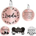Ultra Joys Stainless Steel Pet ID Tag Dog Name Tags Personalized Front and Back by UltraJoys