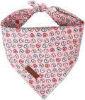 Valentine Dog Bandana, Cotton Pet Kerchief by UPURARAPUP