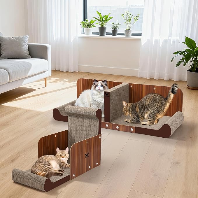 34 Inch Cat Scratcher Bed, Upgraded Cardboard Scratching Pad, Extra Large Cat - Image 7