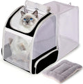 halinfer Backpack to Carry Cat and Small Puppy up to 16 Pounds, Breathable Pet by halinfer